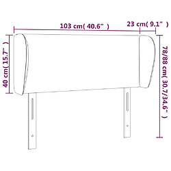 vidaXL Tête de lit avec oreilles Marron 103x23x78/88 cm Similicuir pas cher