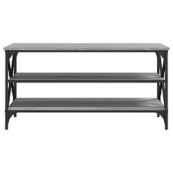 Maison Chic Meuble TV scandinave gris - Banc TV pour salon Sonoma 100x40x50 cm Bois d'ingénierie -MN79061 pas cher