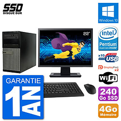 PC Tour Dell 7020 Ecran 22" Intel G3220 RAM 4Go SSD 240Go Windows 10 Wifi - Occasion