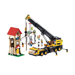 Briques Compatibles Lego - Construction - La ville - La Grue Télescopique Et Le Moulin - Sluban