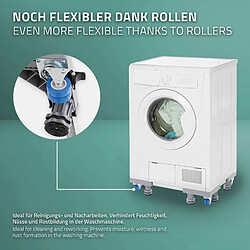 Acheter Ecd Germany ML-Design Base Réglable, Mobile pour Machine à Laver, avec 8 Pieds et 4 Roulettes, Largeur 43-66cm, Hauteur 10-13cm, Charge 350 kg, Socle Antidérapant, Support pour Lave-Ligne, Réfrigérateur, Séchoir