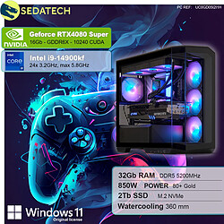 Sedatech PC Gamer • Intel i9-14900KF • RTX4080 Super • 32Go DDR5 • 2To SSD M.2 • Windows 11