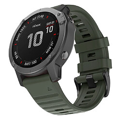 Wewoo Bracelet pour montre connectée Garmin Fenix 6X 26mm Silicone Smart Watch de remplacement vert armée 