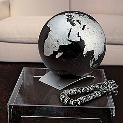 Atmosphere Globe terrestre sur plaque Capital Ø 30 cm - Noir & argent