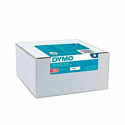 Ruban Laminé pour Etiqueteuses Dymo Noir Blanc 10 Pièces Autocollants (12 Unités)