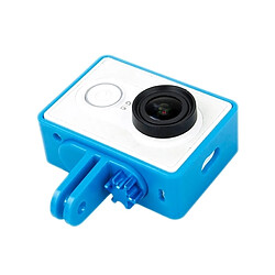 Wewoo Cadre de protection bleu pour l'Appareil photo de sport de Xiaomi Yi Boîtier en plastique de bâti de de