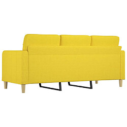 Acheter vidaXL Canapé à 3 places Jaune clair 180 cm Tissu