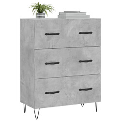 Avis Maison Chic Buffet,Meuble de Rangement,commode pour salon,Cuisine gris béton 69,5x34x90 cm bois d'ingénierie -MN27333