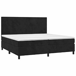 Avis Maison Chic Lit Adulte - Lit simple Lit à sommier tapissier et matelas moelleux - Meuble de Chambre - Noir 200x200 cm Velours -MN86949