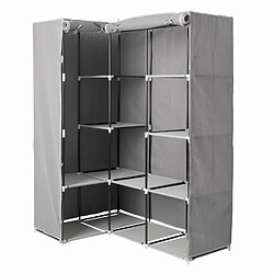 Five Simply Smart Armoire d'angle avec 1 penderie et 10 étagères - Gris Five Simply Smart - Armoire d'angle avec 1 penderie et 10 étagères - Gris - Design