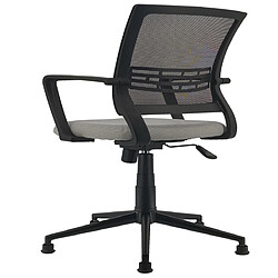 Pegane Fauteuil de bureau en métal et tissu coloris noir mat - 57 x 88,5 x 59 cm