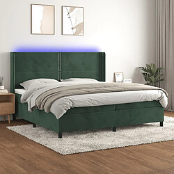 Sommier à lattes,Cadre à lattes de lit pour Adulte matelas et LED Vert foncé 200x200 cm -MN78012