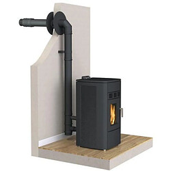 Interstoves Kit conduit Ventouse ou sortie façade pour Poêle à granulés - Noir Mat 