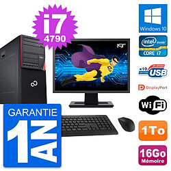 PC Tour Fujitsu P720 Ecran 19" Intel i7-4790 RAM 16Go Disque 1To Windows 10 Wifi · Occasion 