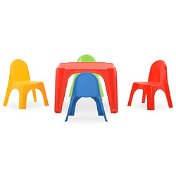 vidaXL Ensemble de table et chaises pour enfants PP