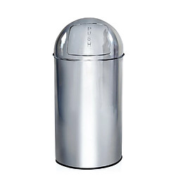 Poubelle à poussoir / Poubelle automatique PUSH 50L chrome hjh OFFICE 