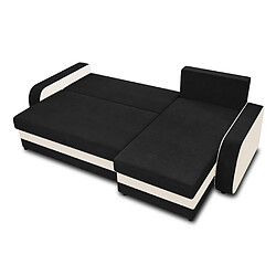 Bestmobilier Valos - canapé d'angle réversible - 4 places - convertible avec coffre - en velours