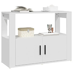 Avis vidaXL Buffet Blanc 80x30x60 cm Bois d'ingénierie