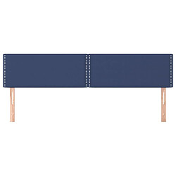 Avis Maison Chic Lot de 2 Têtes de lit design Bleu pour chambre - Décoration de lit 80x5x78/88 cm Tissu -MN33800