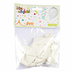 Paris Prix Lot de 10 Ballons en Latex Gonflables 30cm Blanc