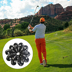 Acheter 10 Pcs/Pack Golf de Fer Couvre Set Golf Tête de Fer Couvre Set de Protection Fit Plus Fers Léger Couleur: noir camouflage motif nombre