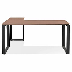 Paris Prix Bureau d'Angle Design Abigano 170cm Noyer & Noir