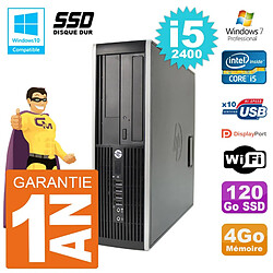 PC HP 6200 SFF Intel i5-2400 RAM 4Go SSD 120Go Graveur DVD Wifi W7 · Occasion 