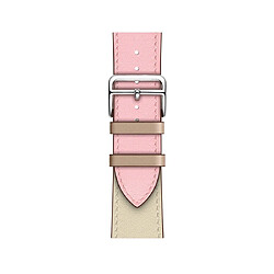 Acheter Wewoo Bracelet pour en cuir bicolore à boucle unique Apple Watch séries 3 et 2 et 1 de 38 mmcerise rose + blanc + céramique argile