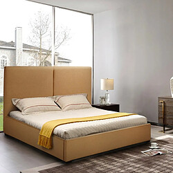 LLB LIVING LIFE BED Lit d'une place et demi en tissu avec sommier 120x190 Montreux | Couleur: Beige 