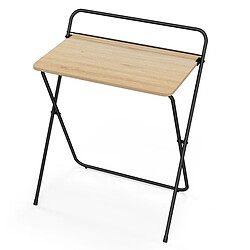 Helloshop26 Bureau informatique pliable de 60 cm bureau d'écriture compact pour le bureau à domicile avec support pour tablette bureau d'étude polyvalent naturel 20_0008013 