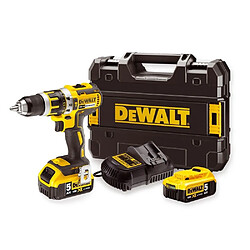 DeWALT DCD795P2 Perceuse à Percussion visseuse 18V 5Ah avec 2 accus coffret DeWALT DCD795P2 Perceuse à Percussion visseuse 18V Livrée dans un coffret de transport TSTAK avec 2 batteries 18V 5.0 Ah