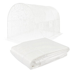 Ecd Germany Bâche de rechange pour serre de jardin tunnel 6m² film de serre PE 2x3x2 m blanc ECD Germany Bâche de Rechange pour Serre de Jardin Tunnel 6m², Plastique 135g/m², 3x2x2 m Blanc, Fermeture Éclair, Porte, 6 Fenêtres, Film de Remplacement Résistant à la Déchirure pour Plantes/Graines