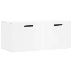 Maison Chic Armoire murale,Meuble de Rangement,Armoire Suspendue blanc 80x36,5x35 cm bois d'ingénierie -MN80589