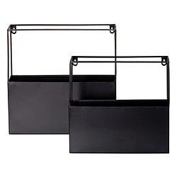 BigBuy Home Étagère 35,5 x 10 x 35,5 cm Noir Métal