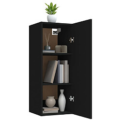 Acheter Maison Chic Armoire murale,Meuble de Rangement pour salon,cuisine Noir 34,5x34x90 cm Bois d'ingénierie -MN37519