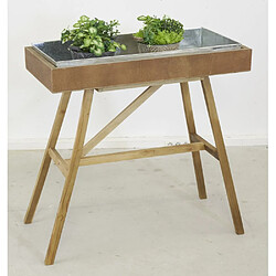 Aubry Gaspard Table à rempoter en bois et métal.