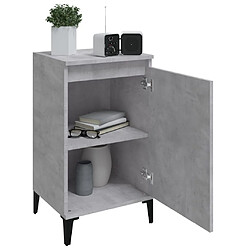 Avis vidaXL Tables de chevet 2 pcs gris béton 40x35x70 cm bois d'ingénierie