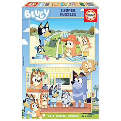 Educa Borras Puzzles 2 X 50 pcs Bluey en bois 