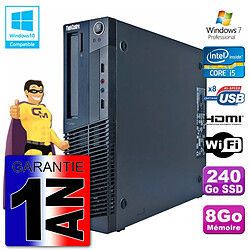 Lenovo PC M91p SFF Intel I5-2400 8Go DDR3 SSD 240Go Wifi W7 (Reconditionné Certifié) · Occasion 