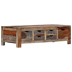 vidaXL Table basse Gris 100x50x30 cm Bois massif