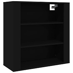 Maison Chic Armoire murale,Meuble de Rangement pour salon,cuisine Noir 80x33x80 cm Bois d'ingénierie -MN13706