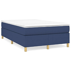 Maison Chic Lit adulte- Lit + matelas,Sommier à lattes de lit avec matelas bleu 120x190 cm tissu -GKD10097