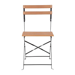 Chaises Bistro Imitation Bois - Lot de 2 - Bolero pas cher