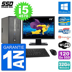 PC Tour HP ProDesk 600 G1 Ecran 19" i5-4570 RAM 32Go SSD 120Go Windows 10 Wifi · Occasion 