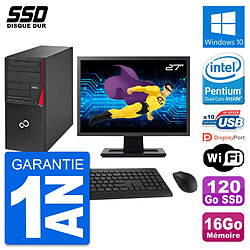 PC Tour Fujitsu P720 Ecran 27" Intel G3220 RAM 16Go SSD 120Go Windows 10 Wifi · Occasion 