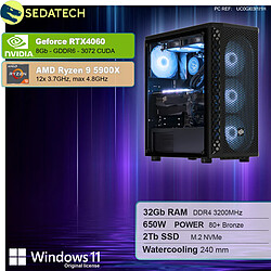 Sedatech PC Gamer • AMD Ryzen 9 5900X • RTX4060 • 32Go RAM • 2To SSD M.2 • Windows 11