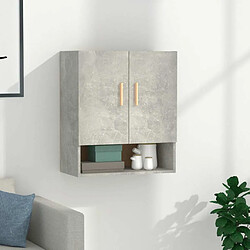 Maison Chic Armoire murale,Meuble de Rangement pour salon,cuisine Gris béton 60x31x70 cm Bois d'ingénierie -MN58495