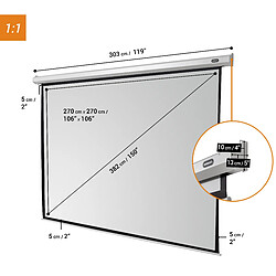 Ecran de projection celexon Economy Motorisé 280 x 280 cm