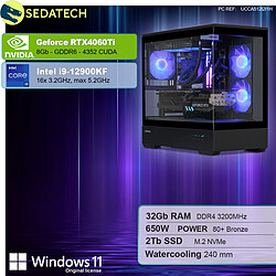 Sedatech PC Gamer V360 • Intel i9-12900KF • RTX4060Ti • 32Go RAM • 2To SSD M.2 • Windows 11