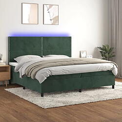 Sommier à lattes,Cadre à lattes de lit pour Adulte matelas et LED Vert foncé 200x200 cm -MN69952